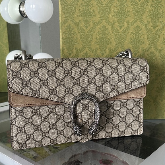 Gucci Beige and Brown Shoulder Bag - Picture 1 of 5
